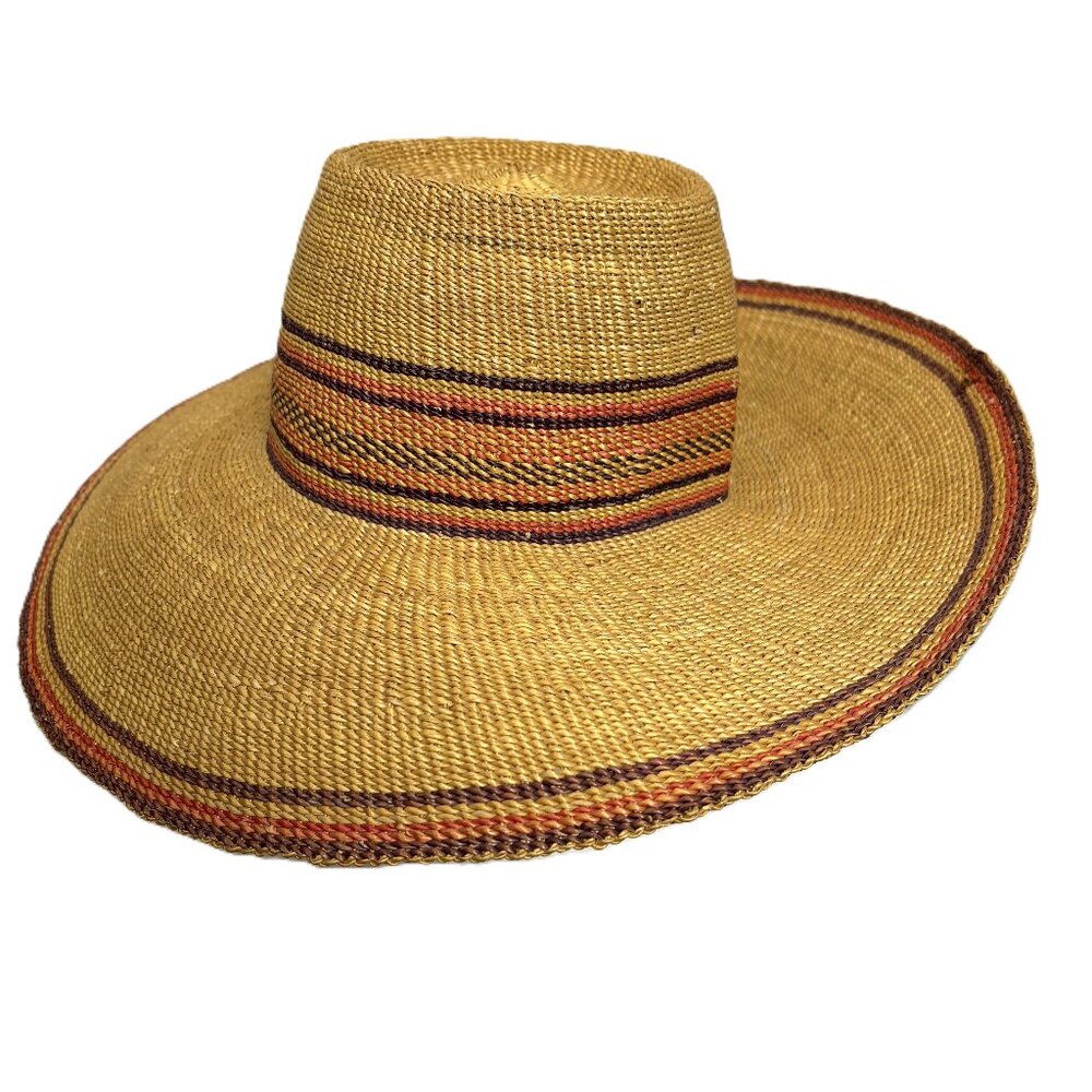 Woven Vintage Large Brim and Crown Gardening Beach Hat